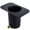 Aluminum 2-Piece Gutter Adapter Kit with Brass Bolt for Rain Chain Installation, Standard, Black Powder Coated